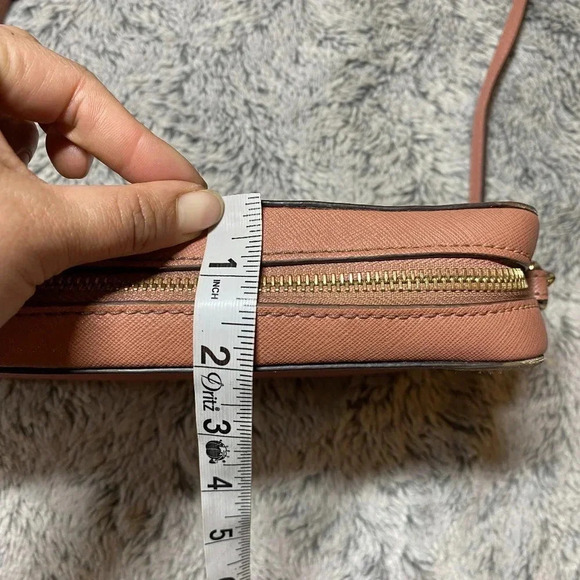 Michael Kors Pink Crossbody Jet Set Purse Saffiano Leather - Picture 7 of 12